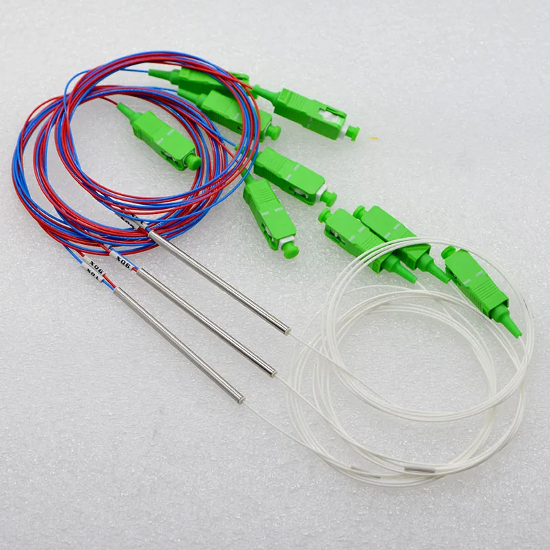 

30pcs New Mini Optic Fiber Splitter SC/APC 1x2 Single Mode 0.9mm 5:95,10:90 Fiber Optic Splitter Special Wholesale