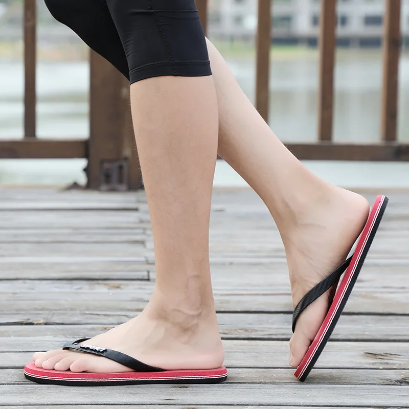 

2019 New Style Simple MEN'S Flip Flops Lightweight Wearable Casual Beach Slippers Summer Flip-flops