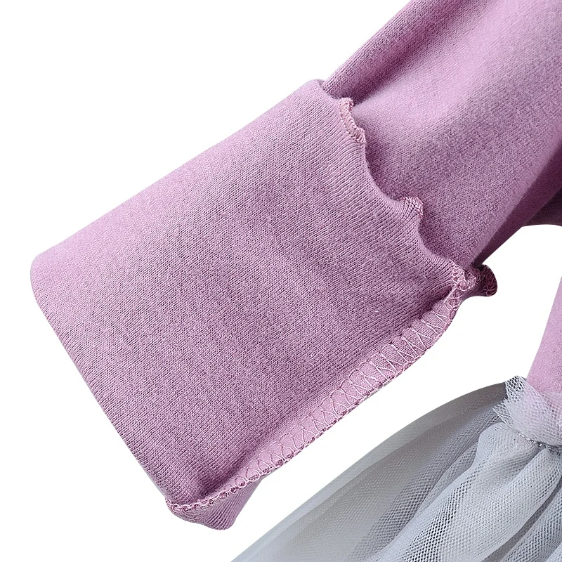 Платье для девочек; осеннее повседневное Сетчатое платье с длинными рукавами и рисунком животных для маленьких девочек; Детский сарафан