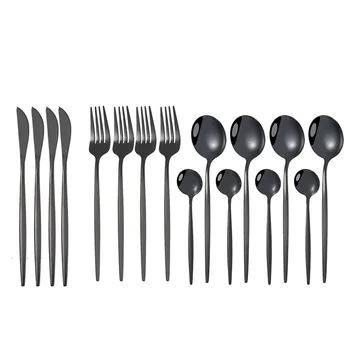 

16Pcs Dinnerware Knife Fork Spoon Set 304 Stainless Steel Cutlery Teaspoon Flatware Tableware Kitchen Dinner Silverware supply