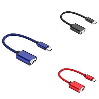 

Usb Otg Type C To Usb Adapter Otg Fast Charging Type-C Charger Nylon Braided Data Cable Converter