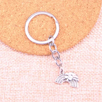 

20pcs rainbow flower Keychain 12*19mm Pendants Car Key Chain Ring Holder Keyring Souvenir Jewelry Gift