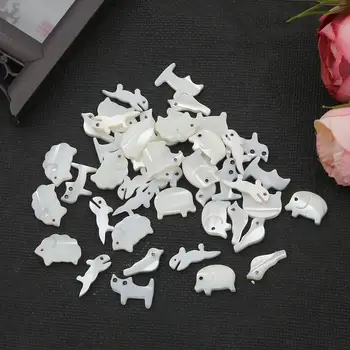 

1 pcs/bag Natural Shell Charms Pandents Rabbits/puppy/Lamb/Elephant Shape For DIY Pendants Jewelry Making Necklaces Accessories