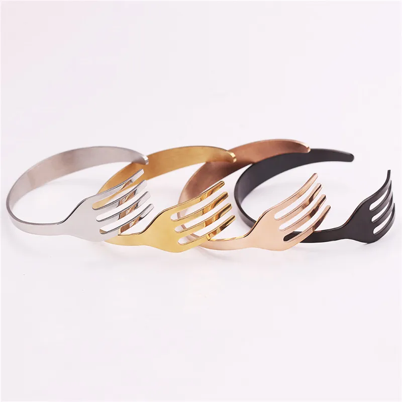 

Cuff Fork Spoon Women Bangle bracelets for women Stainless Steel Fork Trident Open Bracelets For Men Women Jewelry Gift