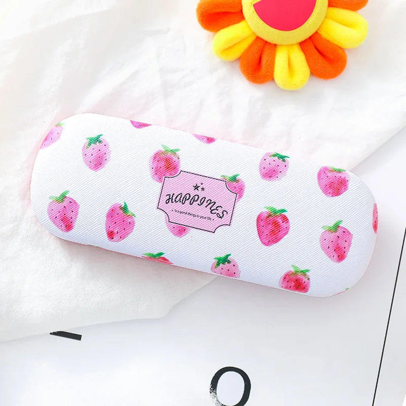 

Creative Small Fresh Cartoon Fruit Anti-stress Glasses Case Eyeglass Case Cartoon PU Myopia Student Frame Sunglasses Storage Box