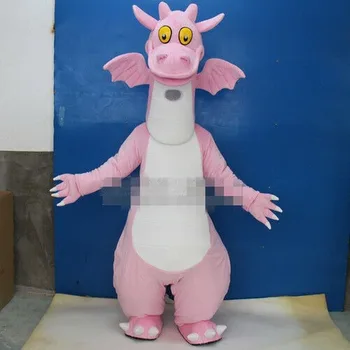 

New Top Sale Halloween Pink Dinosaur Mascot Costume Cosplay Dress Outfits Carnival Adults Cosplay Unisex Hallowen Gift