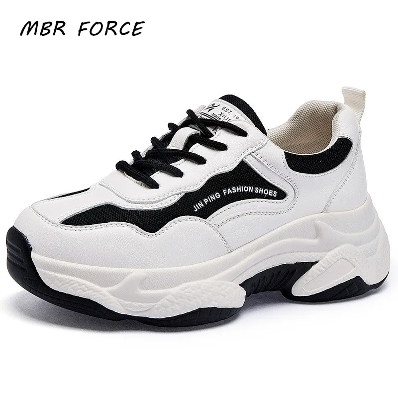 

MBR FORCE 2020 new Women's spring and autumn fashion round head vulcanized shoes thick bottom breathable casual women's sneakers
