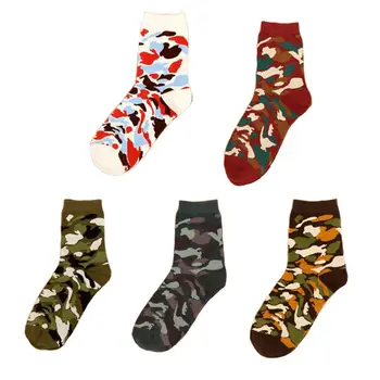 

1 Pair Men Cotton Camouflage Socks Autumn Winter Warm Sock Short Socks