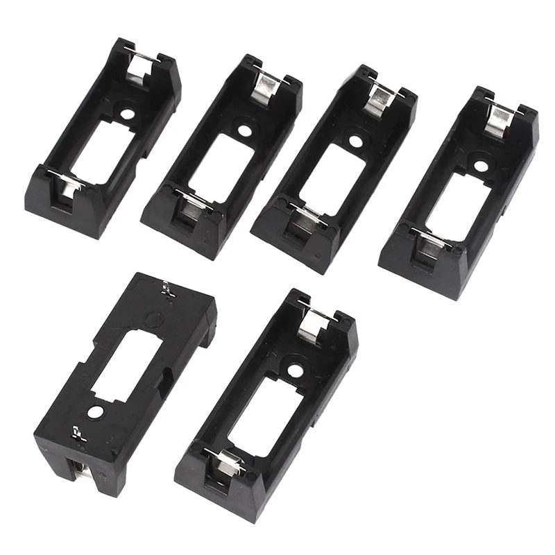 6 pieces Open Frame Dry Cell Battery holder 2 Needles for 1 x 3 V CR123A