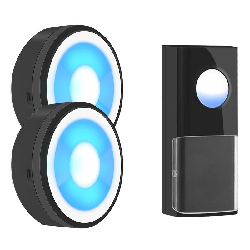 audio intercom Wireless IP55 Waterproof Doorbell 200m Range USB Home 58 Songs Intelligent Door Call 433MHZ Bell Chime 1 2 Button 1 2 3 Receiver intercom doorbell Door Intercom Systems