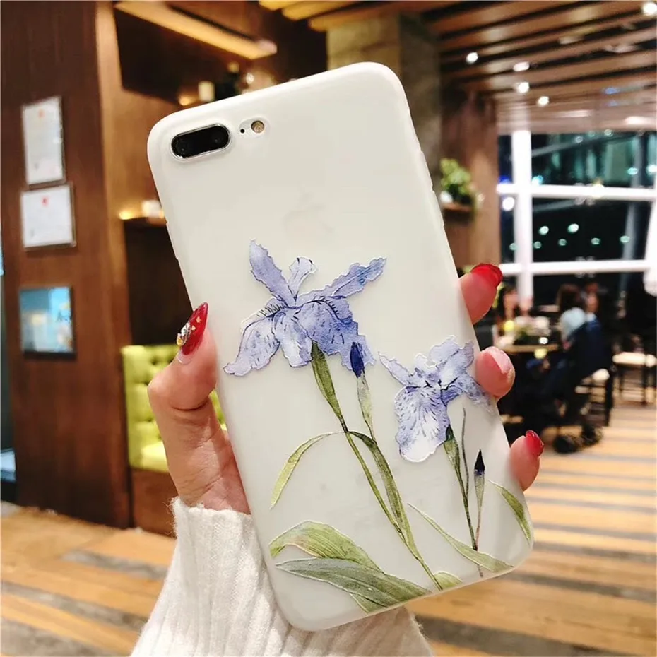MOUSEMI Luxury 3D Silicone Case For iPhone 6 7 6S 8 Plus 5S SE X XS MAX XR Shockproof Flower Phone Case For iPhone 6 7 Case Girl (8)