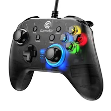 GameSir T4w USB przewodowy sterownik do gier, Gamepad z funkcją wibracji i Turbo, Joystick do Windows 7/8/10 PC