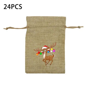 

Holder Bags Party Cookie Packaging Bags Candy Gifts Cookie Cute 24 PCS Xmas