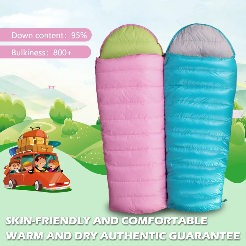 Детский спальный мешок AEGISMAX из нейлона серия уличных кемпингов удерживает тепло