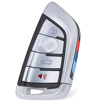 Keyforkess 315/434/868MHz PCF7953 Chip CAS4 CAS4 System modifica portachiavi remoto a 4 pulsanti per telaio BMW F 5 serie 7 argento - KEYECU 315 434 868MHz PCF7953 Chip CAS4 CAS4 System modifica portachiavi remoto a 4 pulsanti