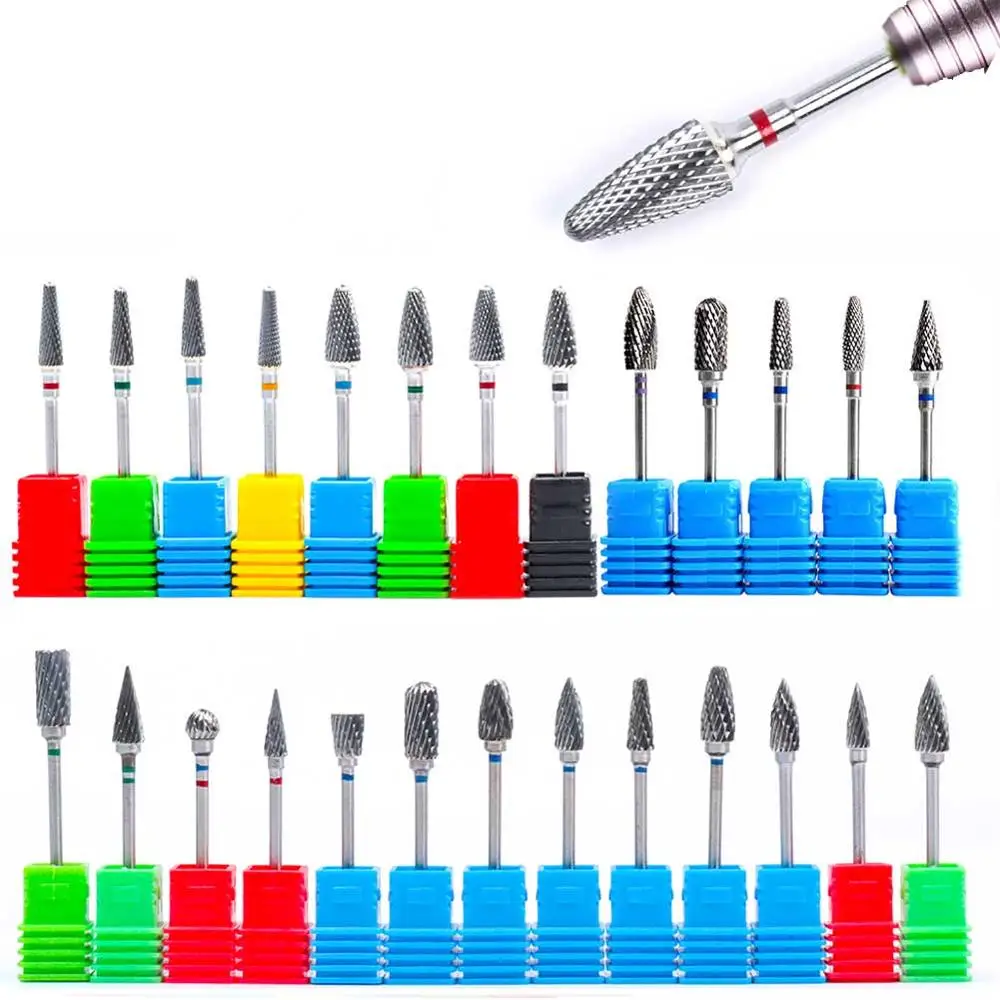 

Tungsten Carbide Nail Drill Bits Electric Manicure Drill Machine Accessories Dead Skin Cutter Nail File Nail Art Tool