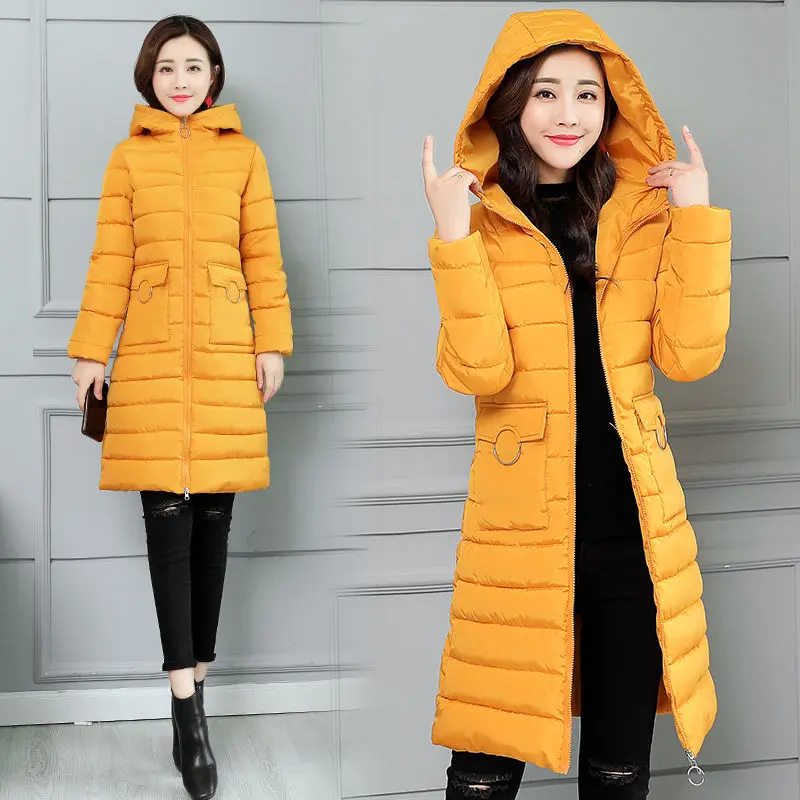New Warm Women Winter Jackets Coats Cotton Hooded Slim Feminina Outwear Parka