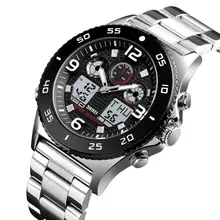 Мужские Цифровые часы люксовый бренд SKMEI Секундомер Хронограф Спортивные наручные часы модные мужские браслет из нержавеющей стали Будильник