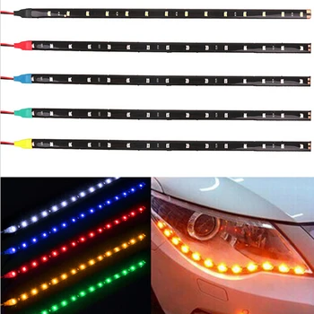 

12V 30cm 15SMD DRL Car LED Daytime Running Light Car LED Strip Light Waterproof Car Auto Decorative Flexible LED Light Strip