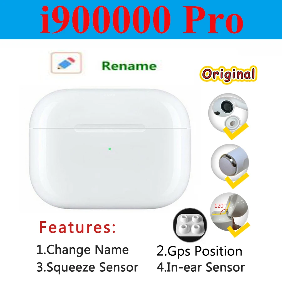 I900000 Pro TWS 1:1 беспроводные наушники Aire 3 Датчик давления Bluetooth Pk i500 H1 чип i100000 i200000
