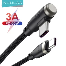 KUULAA PD 60W USB C zu USB Typ C Kabel Quick Charge 3,0 USB-C Draht Kabel für MacBook iPad pro Xiaomi Samsung USBC Daten Kabel