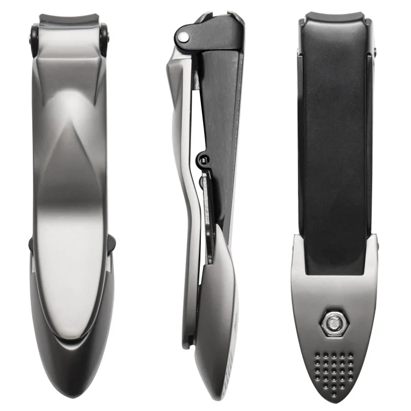 Splash Proof Nail Clipper with Built-in Nail Debris Catcher Stainless Steel Clippers for Fingernail Toenail SANA889