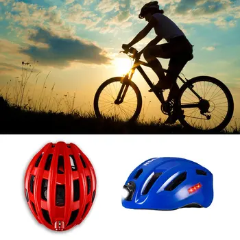 

Bicycle helmet with warning light luminous insect-proof net mountain road riding helmet equipment for men and women