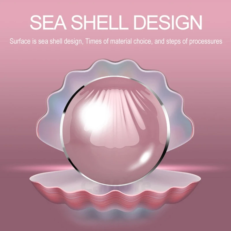  Foldable Sea Shell Design Portable Mini Makeup Mirror Beauty Selfie Light Selfie Clip Flash Fill Li