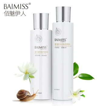 

BAIMISS Snail Serum Repair Lotion Toner Face Care Acne Treatment Remover Blackhead Moisturizing Shrink Pores Facial Skin 2pcs