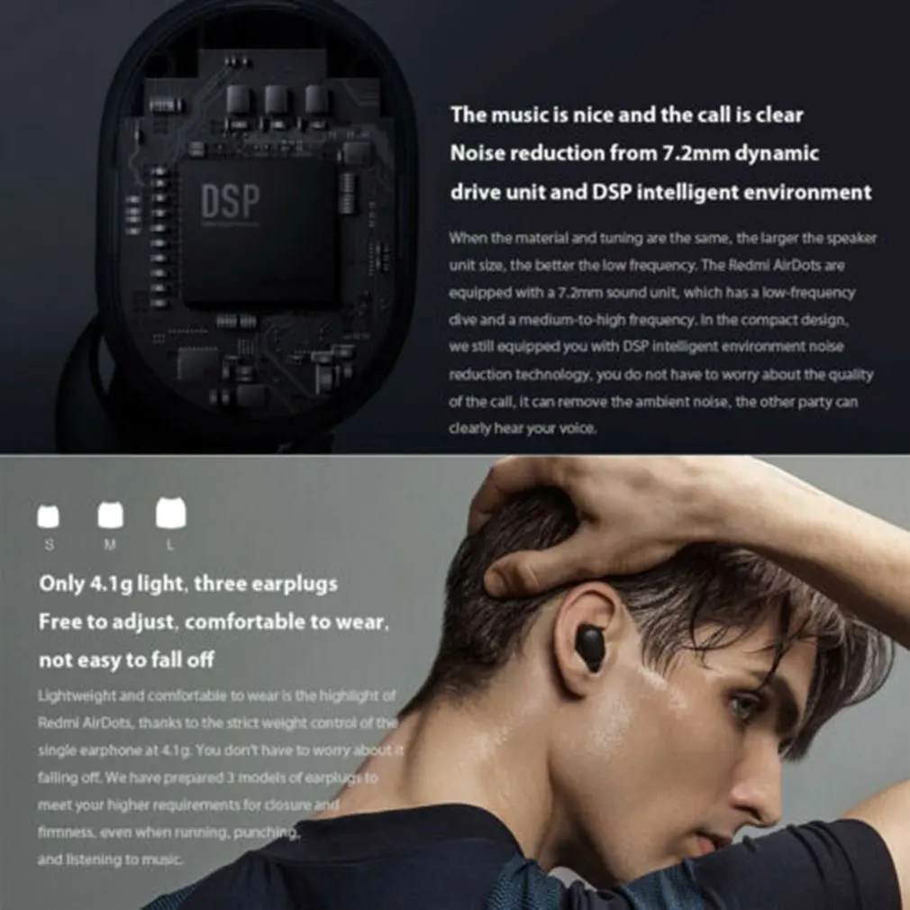 Wireless 5.0 Earphone Stereo Earbud Headset With Battery Cabin Sport Handsfree Earphone Cordless Headset For Mobile Phone