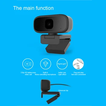 

CMOS Live Broadcast Gift Rotatable Network Class Computer Accesories Full HD Webcam Plug And Play For Laptop Buit-in Microphone