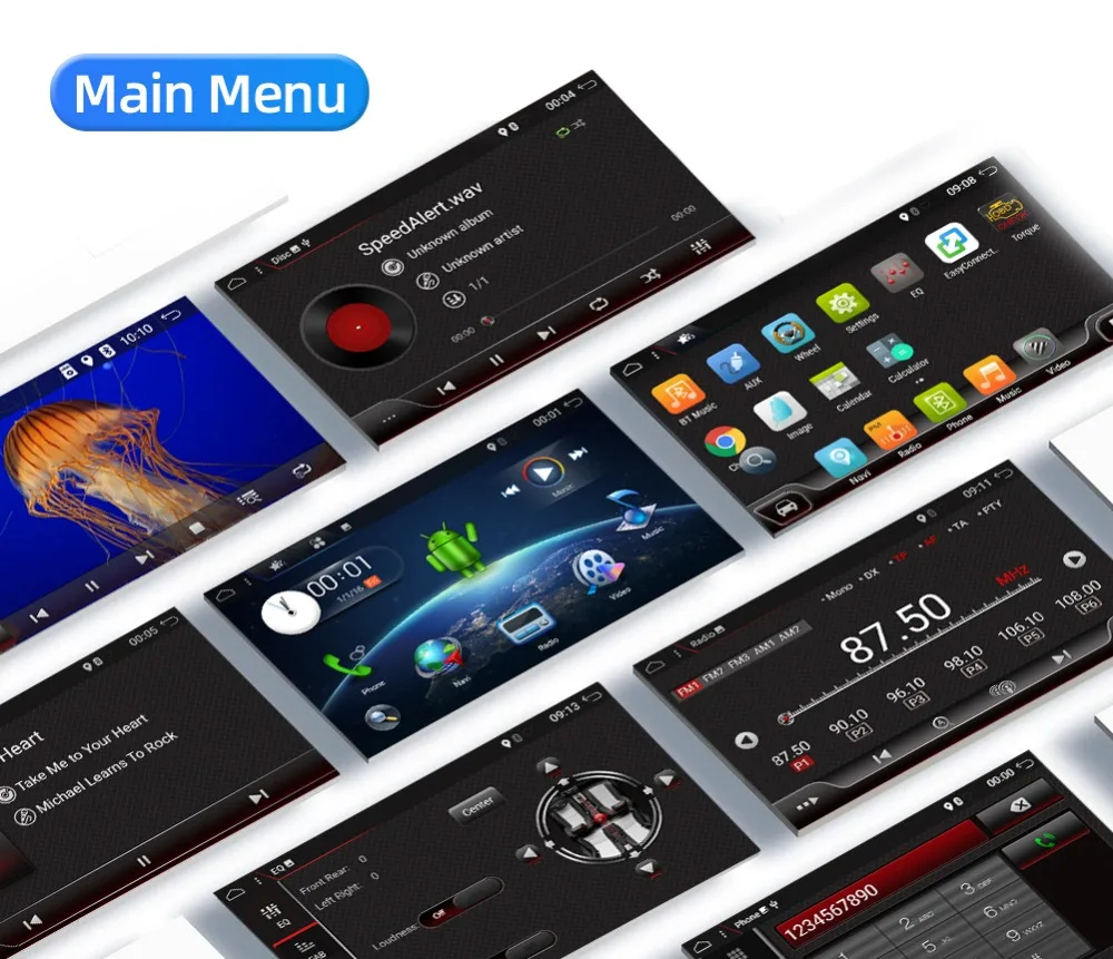 Flash Deal Bosion PX6 4G+64G 9 inch 1 DIN universal Android 9.0 Car Audio GPS Radio Video Player Stereo Auto BT Head unit with wifi usb SWC 8