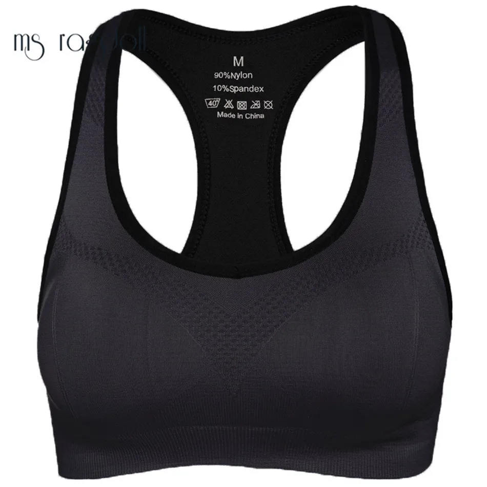 Black MS, Ragdoll, профессиональная майка, Deportivo Mujer, для спортзала, фитнеса, бега, Спортивный бюстгальтер, Спортивный женский бесшовный жилет с подкладкой - Цвет: Black