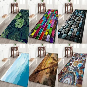 

Thicking Flannel Bathroom Mat Moss Stone Pavement Print Memory Foam Bath Rugs And Doormats Non Slip Doormat