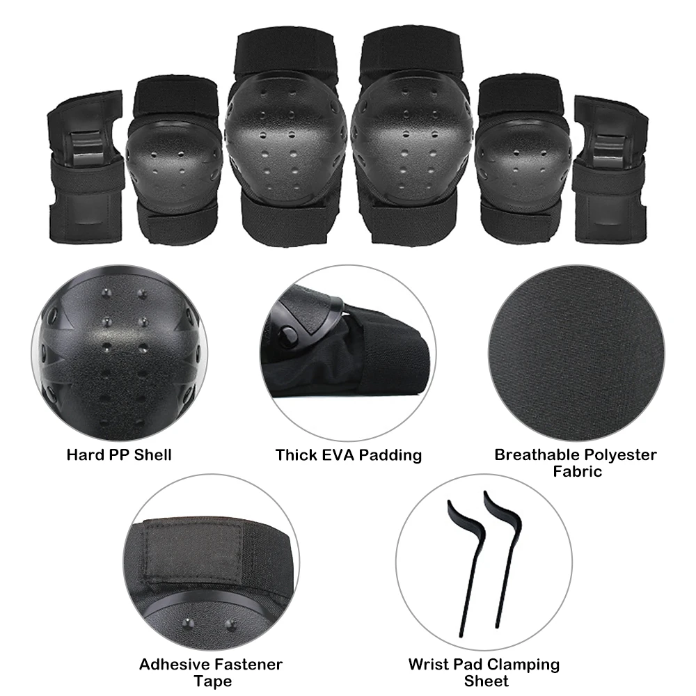 7 в 1 защитный Шестерни комплект защита для коленей и локтей запястья шлем для разных видов спорта безопасности Защитные прокладки для детей и подростков