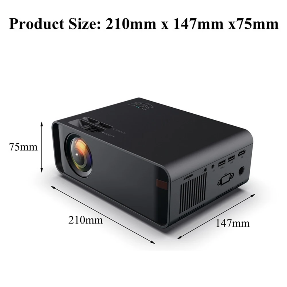  New Design W80 Smart LCD Projector Multimedia Media Player & LED Screen Support 4K HDMI/AV/USB/TF/V - 4000235210718