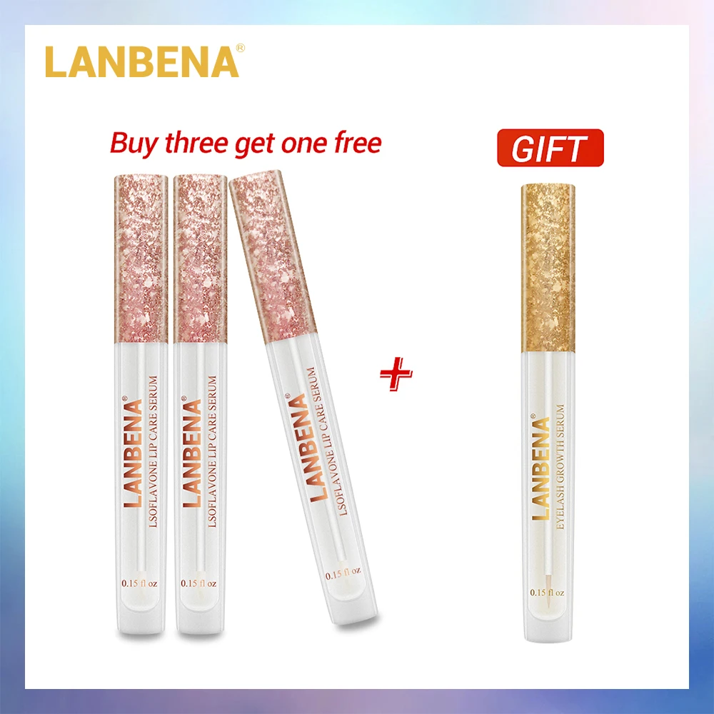 Купить 3 получить 1 подарок LANBENA шт Lsoflavone Сыворотка для ухода за губами уточнение