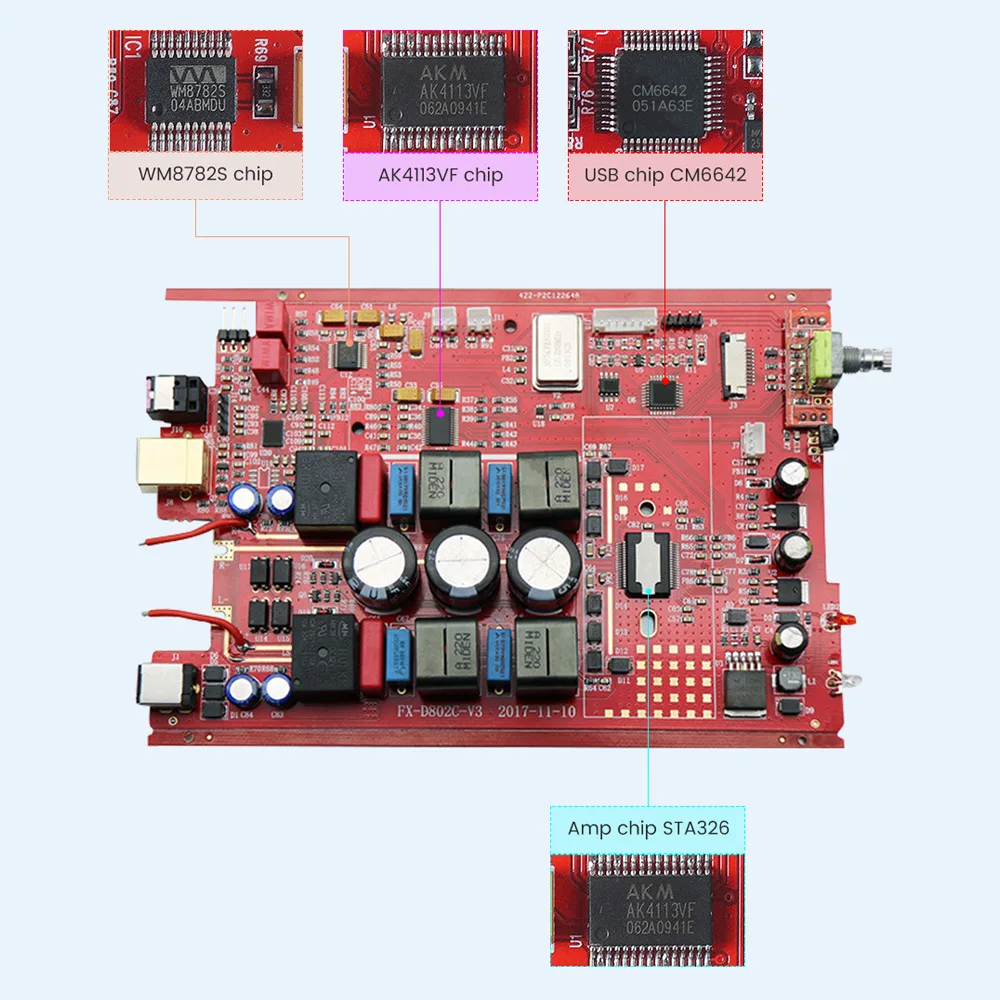 Усилитель FX Audio D802C PRO беспроводной Bluetooth 4 2 80 Вт * Поддержка APTX NFC