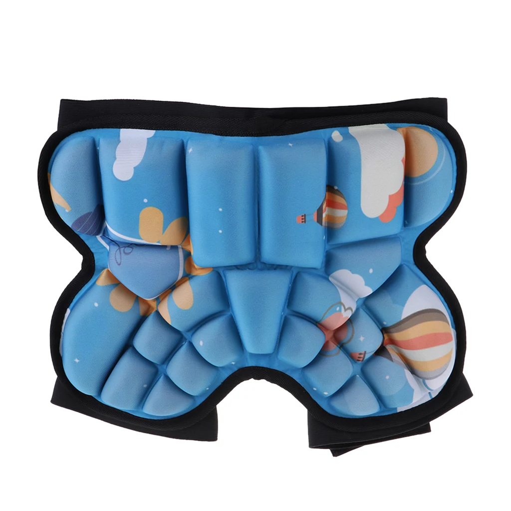Kids EVA Paded Short Pants 3D Protection Hip Butt Protective Gear Adjustable Strap Waist Guard Impact Pad for Ski Ice Skating 