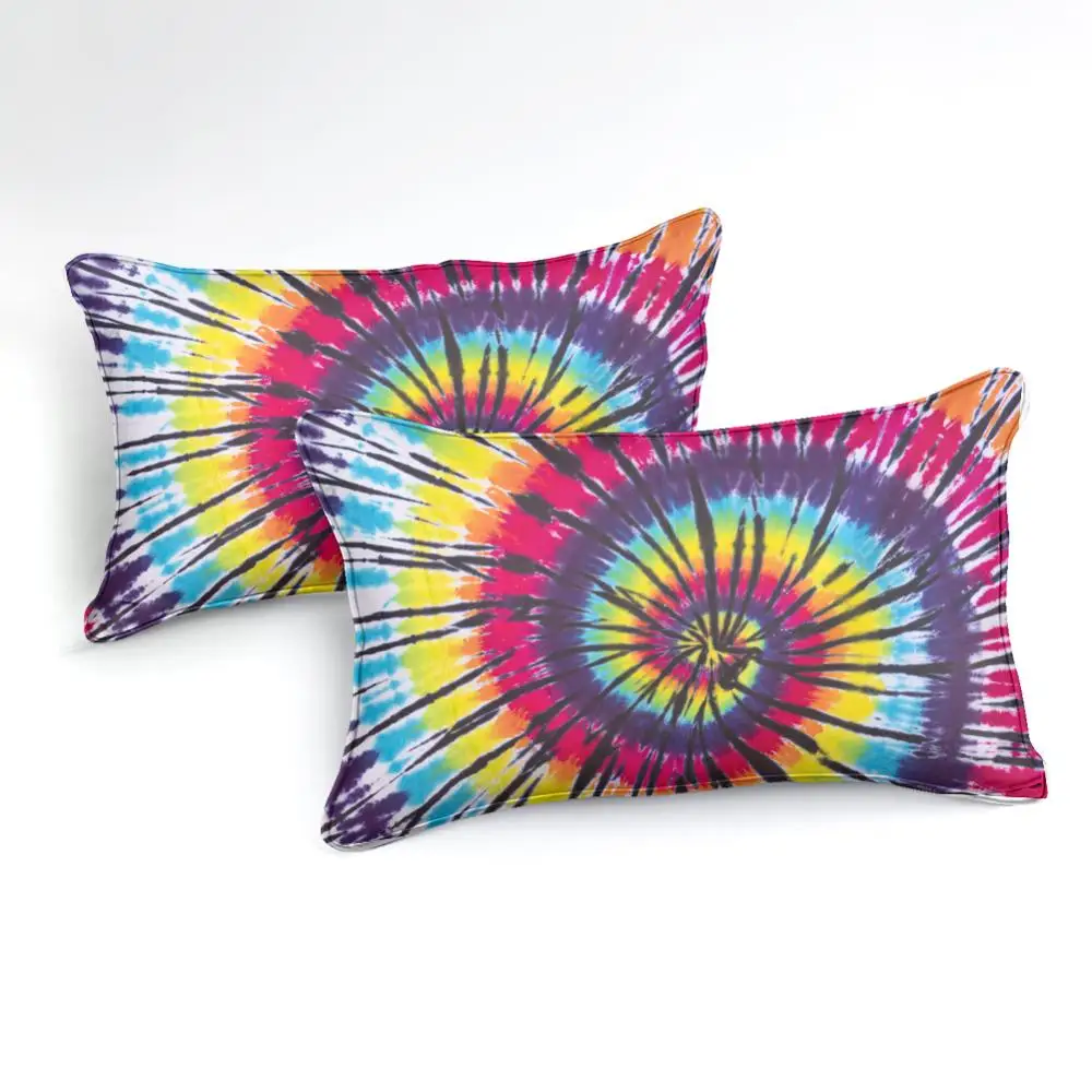 Colorful Tie Dye Pillow Case Cover Protector 50x50 Cm 誕生日プレゼント