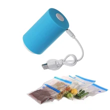 Мини-вакуумный насос с автоматическим компрессионным зажимом USB для герметизации дома с зажимом для закусок, свежих продуктов, лентами для кухонных инструментов с 5 мешками-органайзером