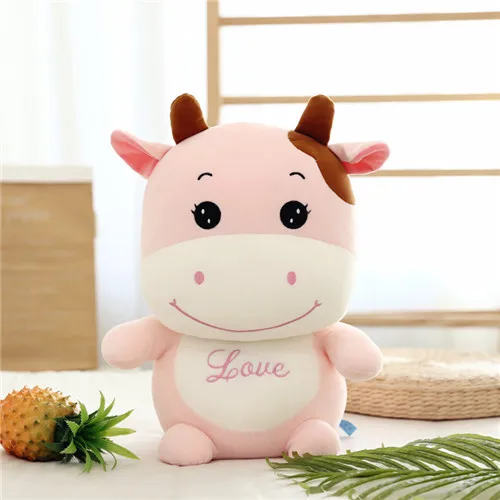 Fancytrader 24'' Lovely Plush Soft Stuffed Giant Animal Milk Cow Toy Big Plush Cow Doll Nice Gift For Kids 60cm 2 Colors (10)