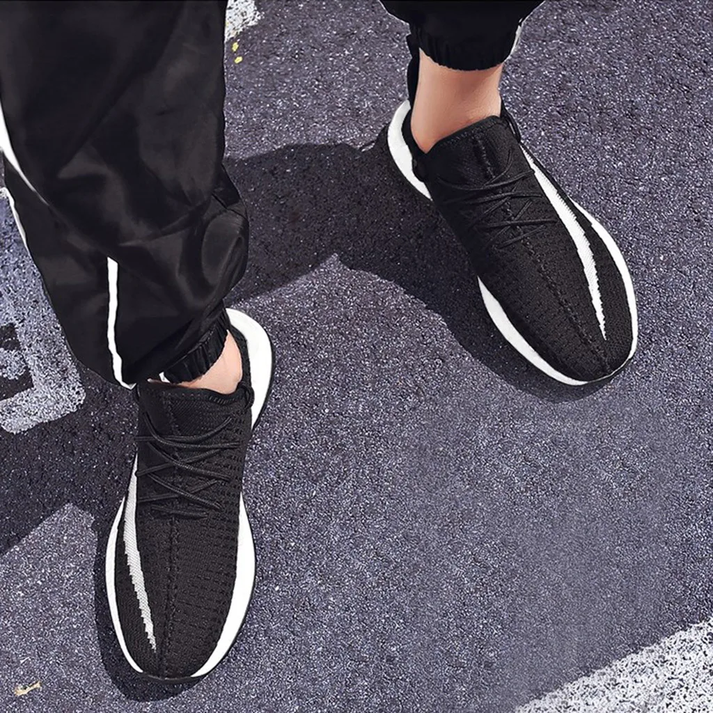 Hot Sale Running Shoes Summer Men Flying Weave Athletic Trainers Breathable Walking Sports Shoes Men Outdoor Sneakers