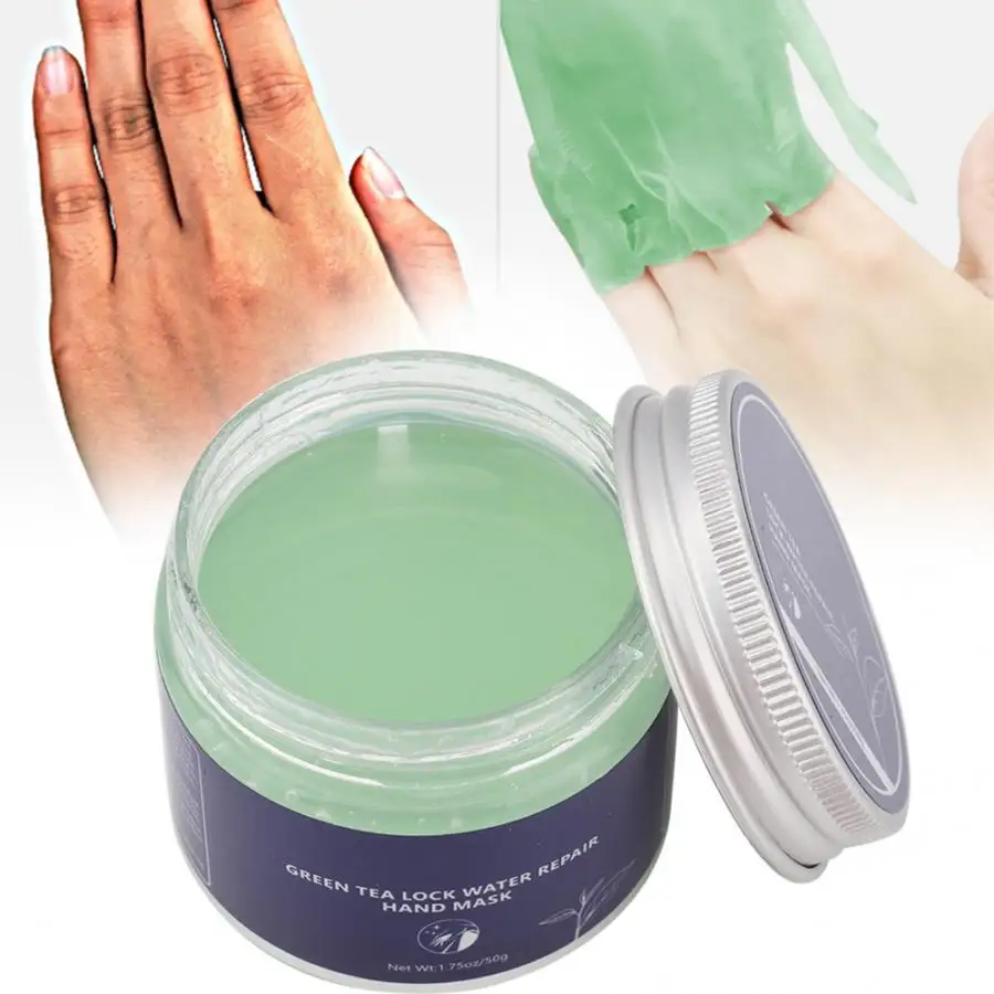

50g Gree Tea Moisturizing Brightening Hand Cream Exfoliating Peel Mask Dead Skin Remove Skin Care