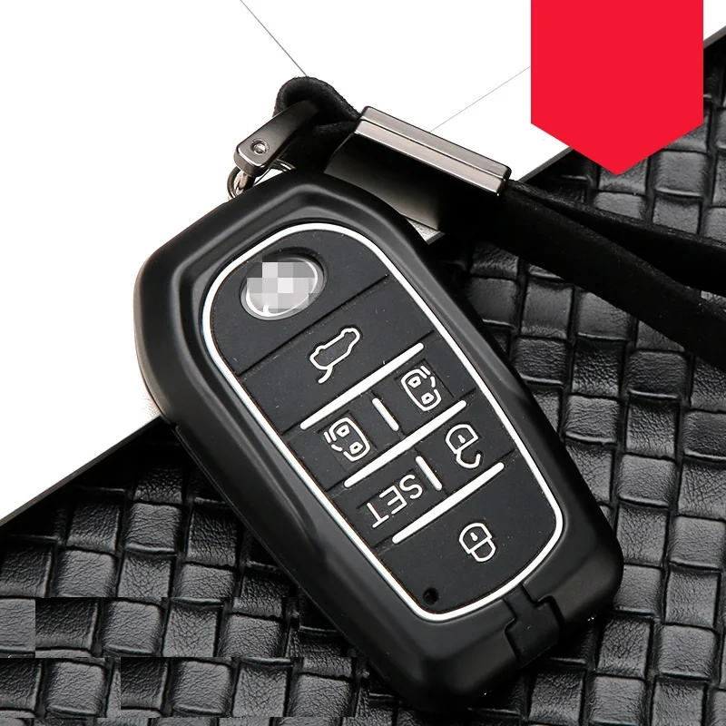 Карбоновый сплав+ силиконовый корпус умного ключа для Toyota alphard/vellfire Grandmaster Previa(15-19) чехол для ключей - Название цвета: 6button blackwhite