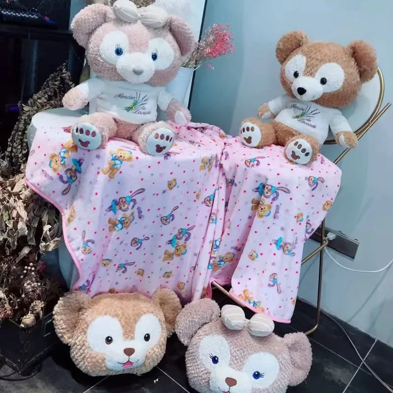 

Duffy Bear Shelliemay Doll Pillow And Blanket Sub-Cartoon Plush Pillow And Blanket Office Back Cushion Car Airable Blanket