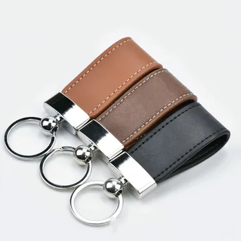 

Creative gift metal chain automobile key accessories high grade leather pul Luggage pendant