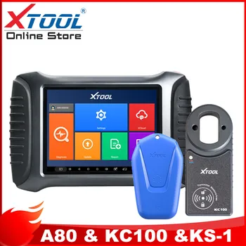 

XTOOL A80 Full System Car Diagnostic Tool With KC100 key programmer for VW 4th 5th IMMO with KS-1 Toyota Smart Keys Simulator