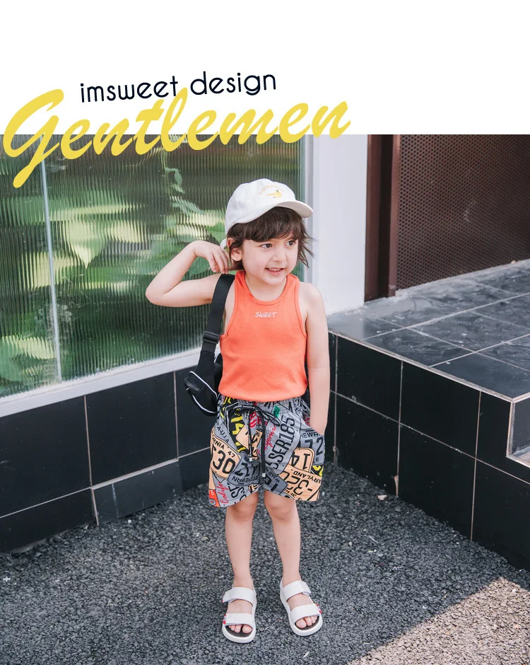 BOY'S Korean-style Shorts Children Western Style Beach Shorts Small CHILDREN'S Baby Fashion Child Summer Pants Thin New Sty