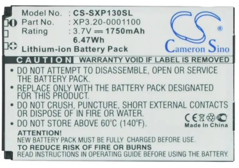 Cameron Sino 1750Mah Batteria Per Land Rover S1 S2 S9 Per Le Guarnizioni Guarnizioni Vr3 Vr7 Vr-01 Per Socketmobile Vr7 Sonim Xp1300 Xp3300